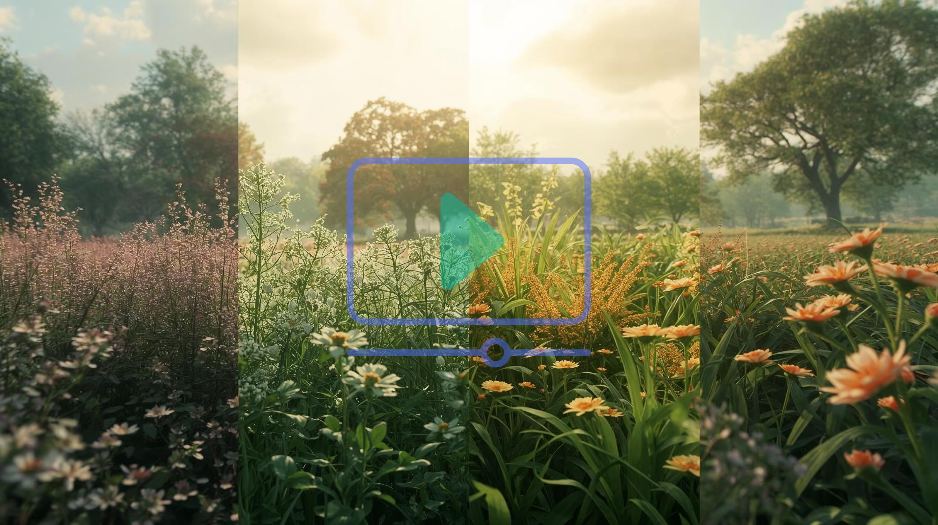 動画アーカイブのイメージ（四季の畑）